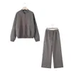 Moda Femenina Europea y Americana Transfronteriza AliExpress INS Estilo Popular Sudadera con Cremallera Estilo Bomber Pantalones de Terciopelo de Cintura Alta