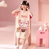 Versión coreana de vestido de niña camisón caricatura verano algodón fino ropa para aire acondicionado lindo estilo princesa camisón de verano al por mayor
