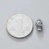 Seiko Plata Pura 999 Patrón de Hierba Tang Conector de Tres Vías Cabeza de Buda Adorno Integrado Accesorios Versátiles Multifuncionales para Cuentas de Semilla DIY