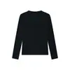 Camisa Base de Acetato de Tencel y Lana para Mujer, Nuevo Top Básico de Cuello Redondo Medio para Otoño/Invierno, Camiseta Básica de Cuello Semi-Alto