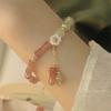 Nueva pulsera de orquídea de bambú retro china para festival, diseño de nicho de gran altura, pulsera genial de verano, regalo