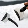 Pala de nieve de acero inoxidable para coche de invierno, raspador de nieve multifuncional para coche, pala quitanieves para coche, removedor de escarcha y hielo, pala pequeña