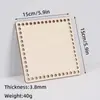 Lascas de Madeira Cortadas a Laser com Furos, Placa de Madeira, Tiras de Tecido, Cesta, Base de Madeira, Base de Madeira Crochê à Mão, Placa de Tecelagem DIY