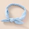 Diadema de Orejas de Conejo de Algodón Puro Diadema Anudada de Fontanela para Niñas Europeas y Americanas Diadema de Ala Ancha para Bebé Lazo para Niños Diadema para Niños