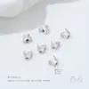 Banho de Ouro 14K Preserva Cor Corte Flash Redondo Dupla Face Coração de Pêssego Trevo de Quatro Folhas Borboleta Espaçador DIY Acessórios para Colar de Mão Joias de Orelha