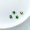 Colgante de Flor de Melocotón de Cinco Pétalos Colorida con Zirconia Incrustada, Chapado en Oro de 14K que Conserva el Color, Colgante para Pendientes Pulsera DIY