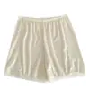 Leggings Satinados Perlados de Seda de Hielo Anti-Exposición con Ribete de Encaje, Shorts de Seguridad, Shorts tipo Boxer, Shorts para Dormir, Se Pueden Usar Afuera