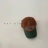 Gorra de Béisbol Infantil con Bordado de Letras y Bloques de Color, Gorra de Moda para Primavera/Otoño para Niños