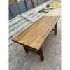 Mesa de madeira de olmo antigo painel de madeira maciça mesa de centro retrô suporte de chá mesa de jantar longa tampo de mesa de madeira crua para casa balcão de bar mesa longa escrivaninha