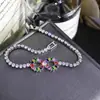 Pulsera de circón de colores de temperamento retro moda medieval única de nicho s8419