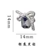 Novos acessórios de nail art de laço com diamante de luxo da moda, decorações de nail art de laço com diamante quadrado