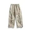 Roupas Vintage 25 Outono Novo Americano Outdoor Tendência Funcional Zíper Cordão Jogger Solto Reto Casual Calças