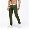Pantalones Casuales de Pierna Recta de Color Sólido Estilo Americano para Hombre, Modelos Juveniles, Múltiples Colores Disponibles, Pantalones Largos Versátiles de Corte Ajustado