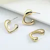 Pendientes de Bambú Exquisitos Estilo Hong Kong Retro Pegamento ABS C Diseño Simple Aro para Oreja Pendientes Elegantes de Alta Calidad Versátiles