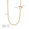XL532 Moda de cadena europea y americana mediados de la antigüedad hebilla otbuckle puntada de cadena desconcertada collar de cadena suéter acero titanio chapado en oro