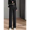 Tendencia Coreana Fit Limpio Color Sólido Pantalones de Traje Cuchillo Torcido Hombre Otoño Caída Adelgazante Versátil Recto Pantalones Casuales