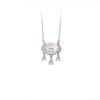 Collar con candado de seguridad de ópalo para mujer, plata de ley, candado de larga vida, cadena para clavícula, lujo ligero, sentido de diseño de nicho, nueva moda 2021