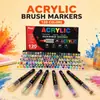 Marcadores Acrílicos de Tinta Líquida con Punta Suave para el Arte de Estudiantes de Primaria, No traspasan, Lápices de Colores Apilables