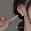 Pendientes cuadrados de plata de ley 925 para mujer, nuevos pendientes de lujo de alta gama de nicho 2022, pendientes de verano