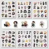 6 Hojas de 103 Pegatinas de Cómics Japoneses Bidimensionales Versión Q Pegatinas de Demon Slayer Tomioka Giyuu Tanjiro Nezuko Pegatinas Pequeñas