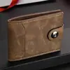 Comercio Exterior Nuevo Billetera Corta para Hombre de Empalme de Hombres Gran Capacidad Multitarjeta con Botón Monedero Versátil