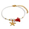 Europa y Estados Unidos transfronterizos súper ventas nuevo estilo INS de moda medieval joyería de mano acero inoxidable chapado en oro de 18 quilates color estrella de mar pulsera