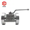 Válvula de Bola Hidráulica de Alta Presión Tipo Qjh 304 Válvula de Bola con Brida Redonda Válvula de Bola de Acero Inoxidable 304 Qjh-10-80F 100F