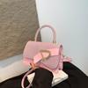 Bolso de Mano Patchwork Bloques de Color Brillante para Mujer 2025 de Moda Primavera Patchwork Color Sólido Hombro Único Cruzado Elegante Bolso Cuadrado Pequeño