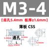 Tornillos Remachables Cónicos de Acero Inoxidable Columna de Tuerca Ciega con Estría Hexagonal Css/Csos-M3M4M5M6 Alta Resistencia