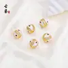 Pulsera con Cuentas Estilo Ojo Azul Cielo Quemado Yin Yang, Color Esmalte Método Antiguo, Gota de Aceite, Cuentas para Girar la Suerte, Espaciadores con Pedrería, Accesorios para Pulseras DIY