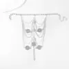 Tobillera Exótica Retro de Múltiples Capas con Borlas para Mujer, Cadena de Metal para Pie, Cosplay, Joyería para Pie Estilo Palacio