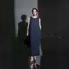 Vestido Camiseta sin Mangas Versátil y Elegante para Mujer, Verano 2026, Corte Holgado, Oculta el Vientre, Adelgazante, Estilo Casual, Vestido Largo, Modelo Nuevo