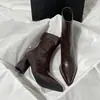 Botines Casuales de Tacón Alto para Commuter con Tacón Grueso y Puntera Puntiaguda 2025 Nuevos Otoño e Invierno Alargadores y Adelgazantes Versátiles Botines Ajustados