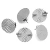 Aretes texturizados de acero inoxidable aretes redondos texturizados con tapones para orejas 20/30 mm oro al vacío accesorios para aretes diy