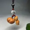 Venta Directa de Fábrica de Cadenas para Teléfono Móvil de Madera de Ciprés Tallada en Acantilado, Colgantes de Madera Maciza, Accesorios Portátiles para Llavero, Venta al por Mayor