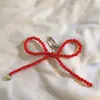 Colgante de clip con lazo de color sólido de aspecto elegante para teléfono móvil, cadena de pulsera corta, funda para cámara ccd, funda para auriculares