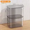 Caja de almacenamiento transparente para el hogar, caja de plástico para guardar juguetes y snacks, tamaño grande, engrosada, organizador de ropa para armario, cesta de almacenamiento