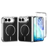 Adecuado para iPhone Duo, funda de teléfono magnética de cristal electrochapado, funda Magsafe con protector de pantalla y soporte integrados, funda a prueba de caídas