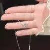 Colar para Mulheres, Design de Nicho, High-End, Elegante, Corrente Simples para Clavícula, Versátil, Simples, Corrente de Pescoço de Luxo Leve