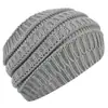 Diadema de Nuevo Estilo para Amazon Transfronterizo, Diadema Cálida Protectora de Orejas, Gorro con Abertura Superior para Cola de Caballo, Gorro de Punto Trenzado