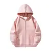 Sudadera con Capucha y Cremallera de Peso Pesado Excelente Algodón Casual Holgada Estilo Europeo y Americano Chaqueta con Cremallera Bidireccional con Logotipo Impreso para Hombres y Mujeres