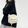 Bolso de tela de pana de color liso, sencillo, estilo universitario, para niña, primavera 2024