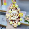 Bubble Mart Miçangas Dopamina Sudadora Fofa Boneca Menina Pingente de Bolsa Cordão de Celular Chaveiro Pingente