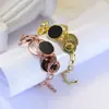 Pulsera para Mujer Sencilla Redonda Dorada de Concha Redonda Doble Capa en Capas Empaque Individual Múltiples Cadenas Separadas por Color
