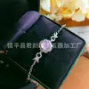 Pulsera de Calcedonia Hueca Retro Incrustada con Diamantes Completos Pulsera Multicolor de Ágata Natural para Mujer Pulsera de Jade Estilo Chino Nuevo