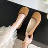 Zapatos de tacón bajo poco profundos de estilo francés para mujer, Nuevos mocasines planos suaves de estilo hada para verano-otoño 2026, Zapatos de abuela sin cordones