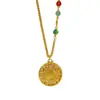 Nuevo Colgante de Brújula de Ocho Tesoros Cortada Dorada Antigua Chinoiserie Bendición Alta Retención de Color Paz y Alegría Colgante de Collar Chopard