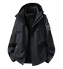 Forro de forro polar compuesto Olyron de grafeno, cremallera impermeable, insignia intercambiable, chaqueta con capucha tres en uno