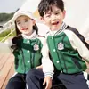 Jinmier Uniformes Escolares de Otoño para Niños Fabricante Directo Ropa Deportiva Uniformes de Clase para Escuela Primaria Set de Uniforme de Cuatro Piezas para Jardín de Infancia