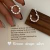 Joyería de Estilo Coreano Personalizada Estilo Frío Plata Esterlina S925 Mini Aretes Forma de Engranaje Diseño Nicho Aretes Hebillas para Orejas de Mujer